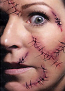 Наклейка шраф на лицо